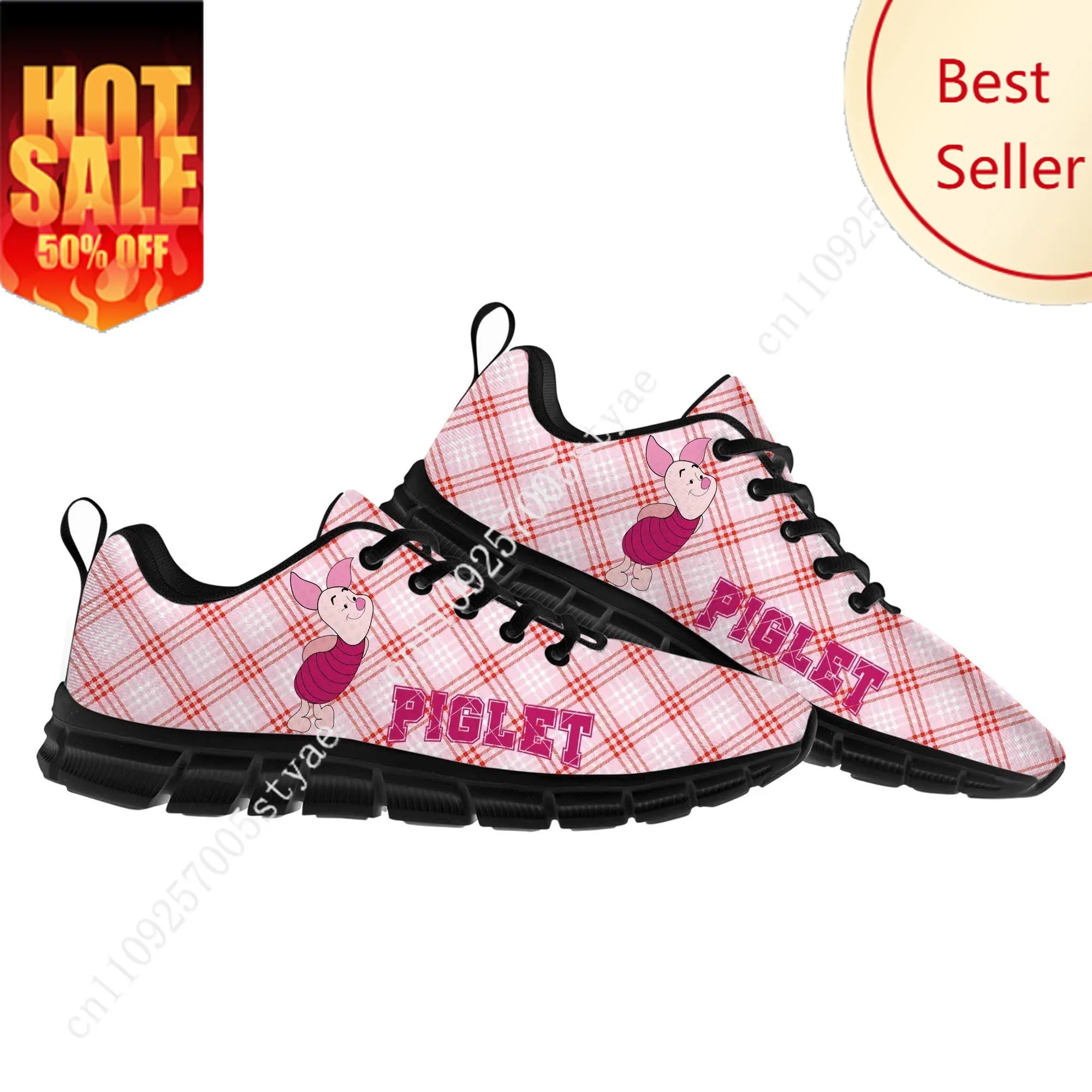 

Piglet Sports Shoes Disney Cartoon Decorate Sneakers Design Your Picture Symbol Characters Party Holiday Present Custom Shoe