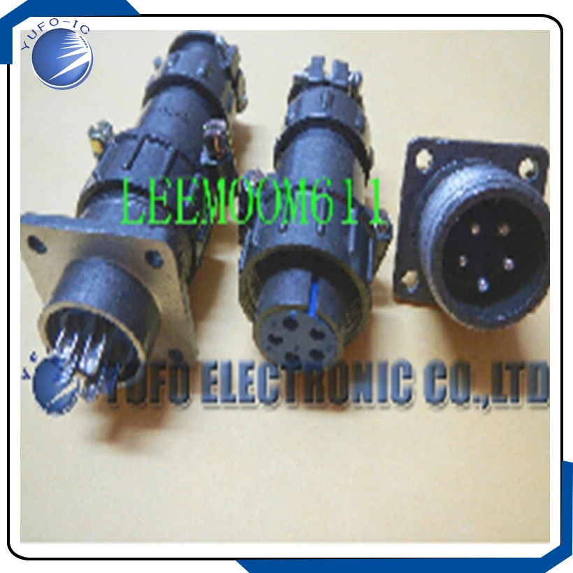Free Shipping One Lot 2PCS,Heavy Duty 5-Pin Male & Female Cable  ,P5 air aviation plug