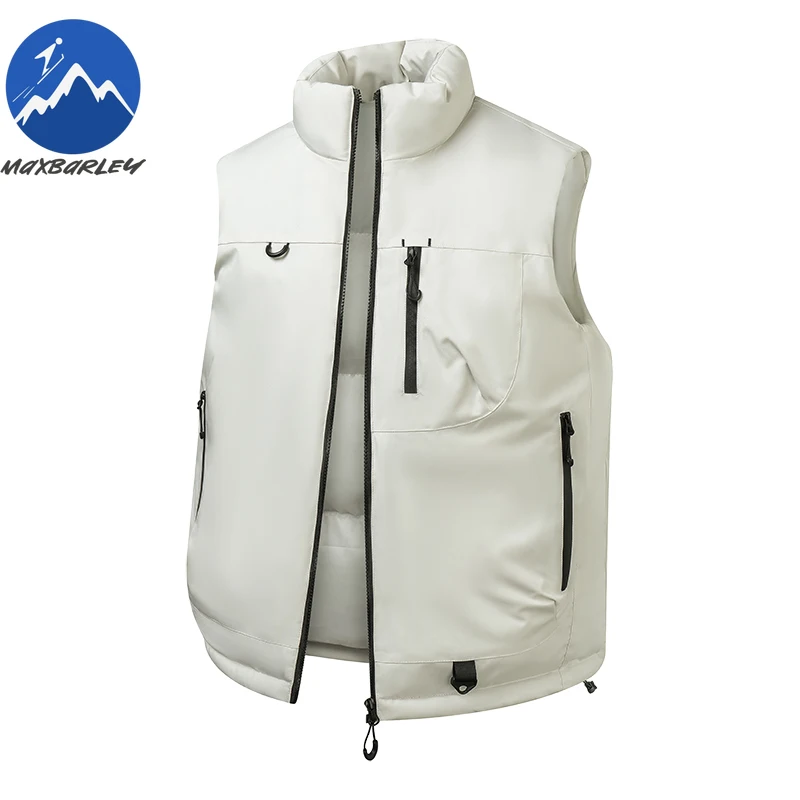 

Winter Cotton Vest Lightweight Hiking Travel Warm Jackets Casual Stand Collar Sleeveless Design Thick Windproof Zipper Coat