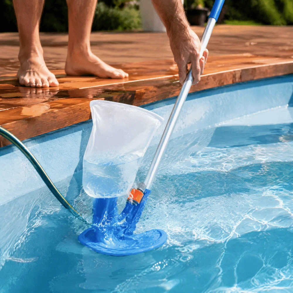 Durable Easy Assembly Pool Vacuum Cleaner Multi-Functional Efficient Underwater Pool Skimmer Garden Hose Vacuum Small Pools