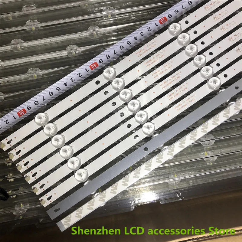 T55K05 4708-K55WDC-A2113N01 K550WDC1/K550WDC2 554 مللي متر 6 فولت 55 بوصة استخدام الألومنيوم 100% جديد LCD إضاءة خلفية للتلفاز بار 6LED