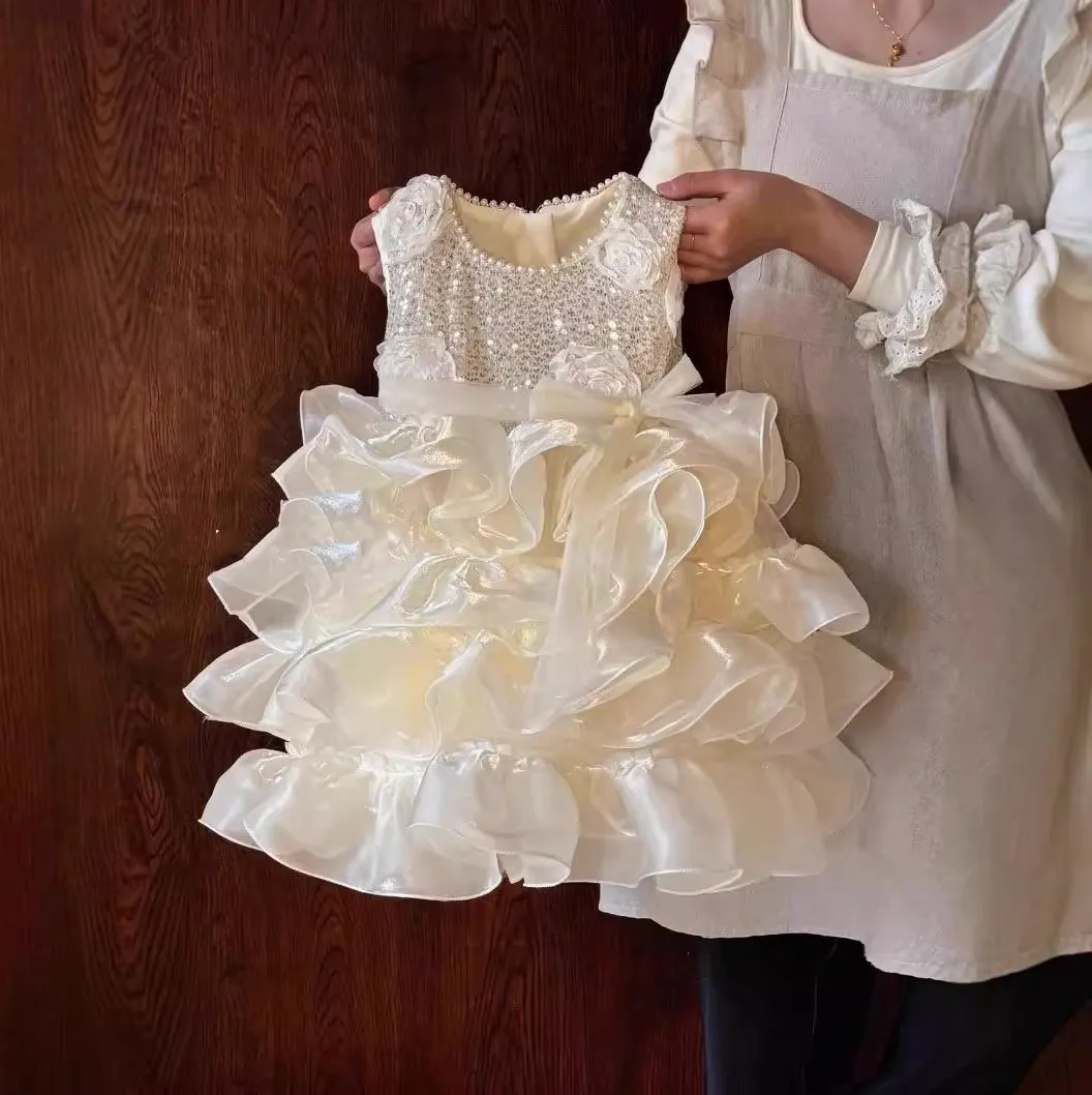 Girls' Princess Dress Summer 2025 New Style Temperament for Delicate Baby Girls' New Year's Banquet Birthday Dress