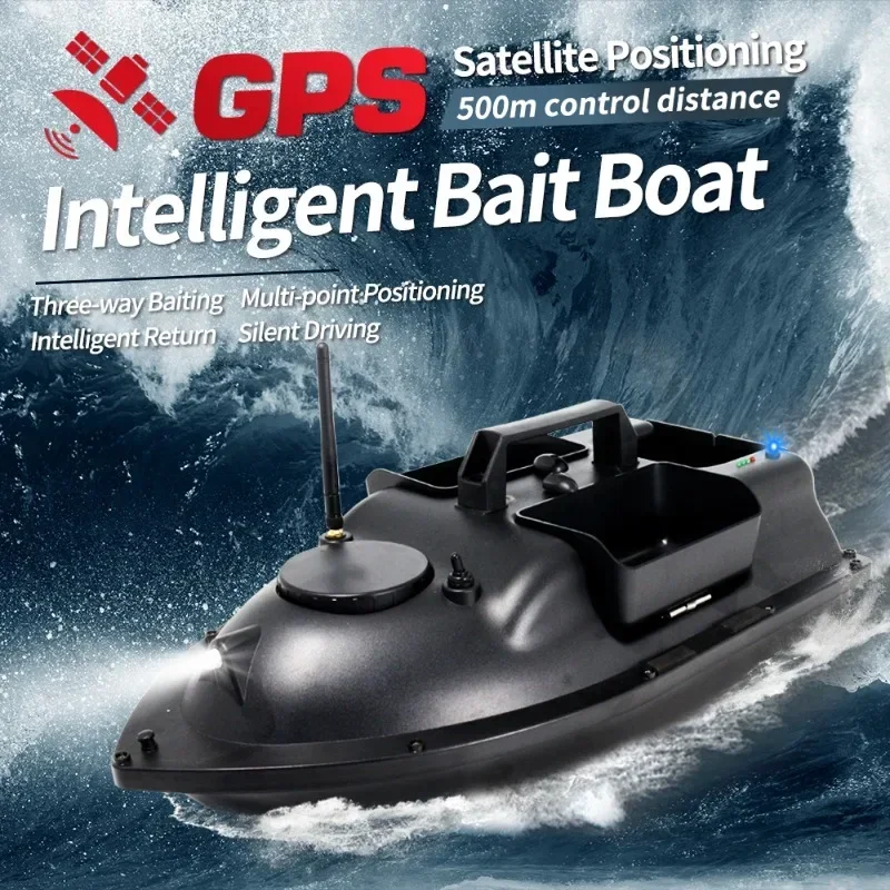 

VWVIVIDWORLD New intelligent remote control bait Fishing boat with GPS, three silos, 1.5kg load capacity