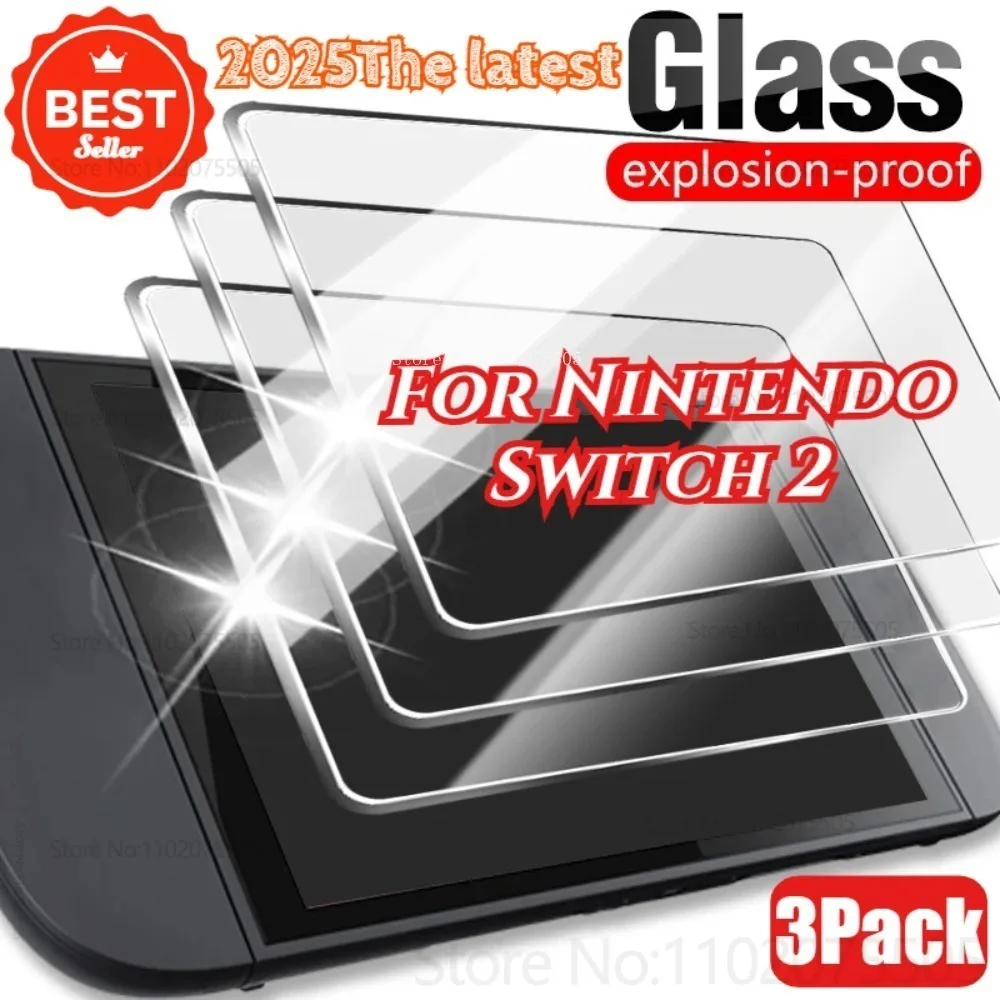 

3Pack The Latest Version of 2025 HD Transparent Tempered Glass for Nintendo Switch 2 Screen Protector Scratch Prevention Glass