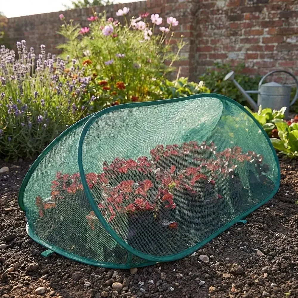 Breathable Mesh Plant Protection Netting, Pop Up Folding Plant Cage, Anti-frost Insect-proof Shade Cover for Flower Beds