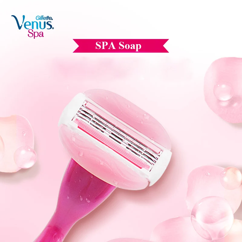 Gillette Venus Women Razor Blade with Spa Soap 3 Layer Sharp Shave Blade Lady Body Curve Replacement Blade Heads Gifts