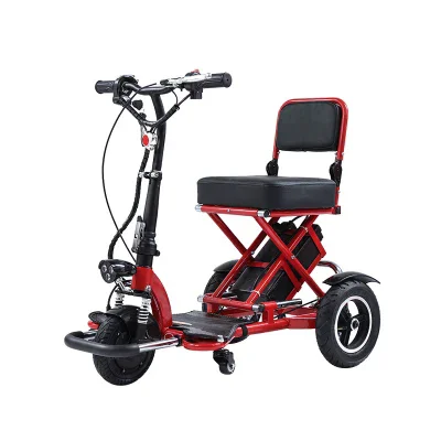 2024 High Quality Compact Portable 3-Wheel Electric Scooter for Elderly Lightweight Disabled Electric Tricycles