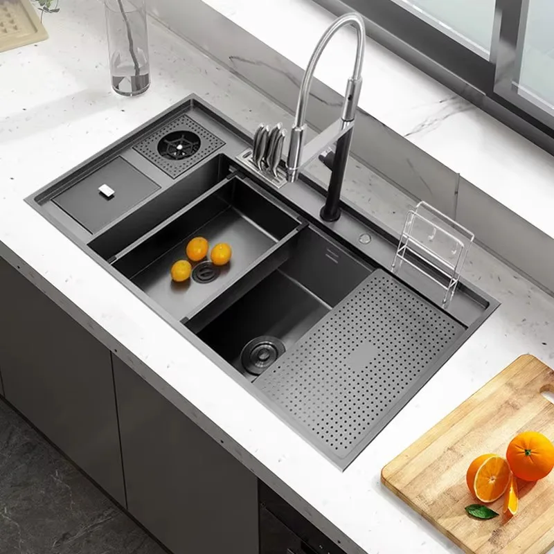 

Professional Product Hot Sale Stainless Steel Single Bowl Multifunction Large Kitchen Sink