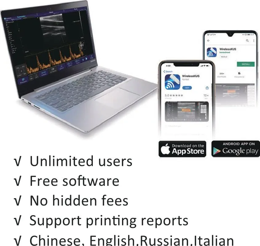 C10CS Instrumentos de Scanner Humano Dispositivo Portátil Touch Equipamento de Máquina Médica de Ultrassom Sem Fio