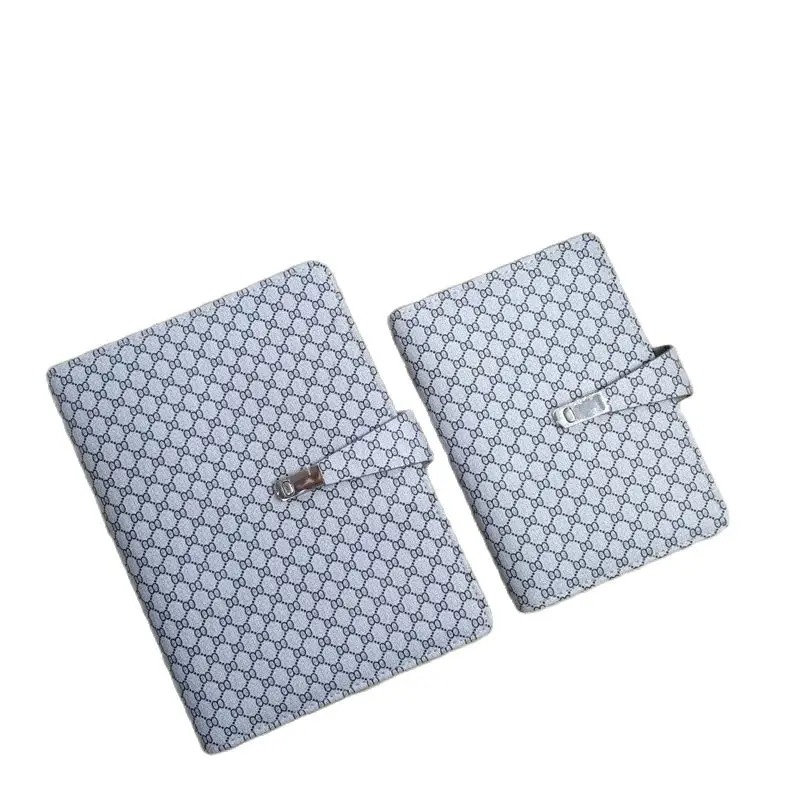 MQQ Padfolio Conference Fefillable Folder Clear Pen Bag Color Stickers Fashion Design 6 Rings Binder For Notebook 2023 Calendar