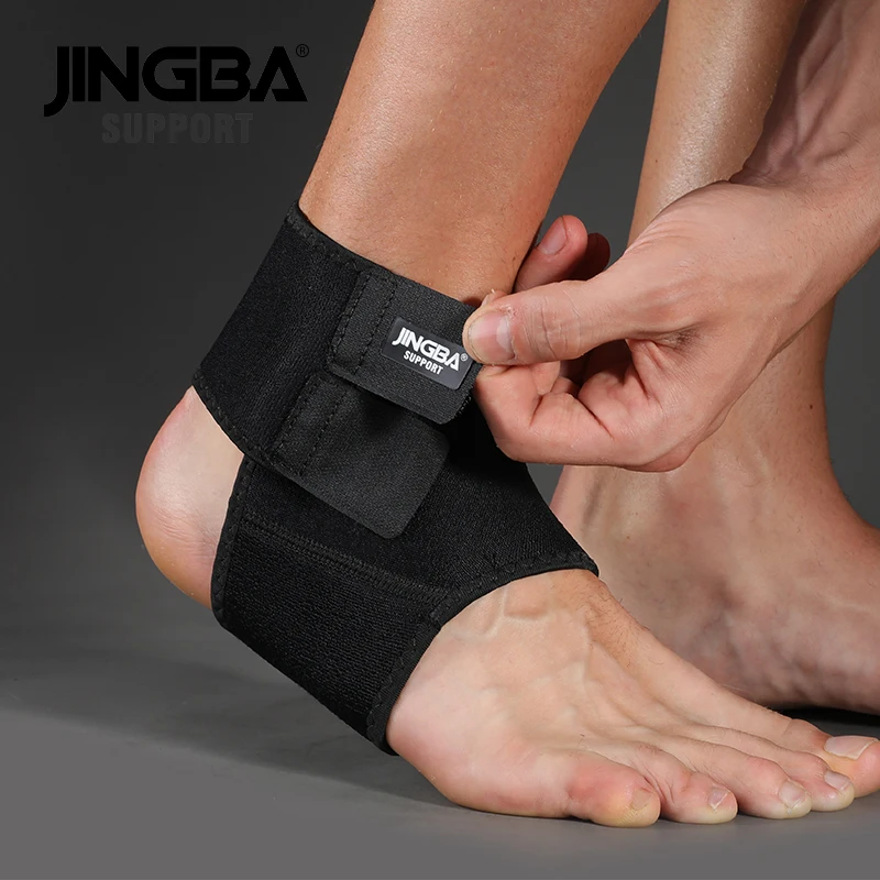 JINGBA SUPPORT 1PCS 3D Neoprene Adjustable Protective Ankle Support Protector Football Basketball Ankle Support Brace tobillera