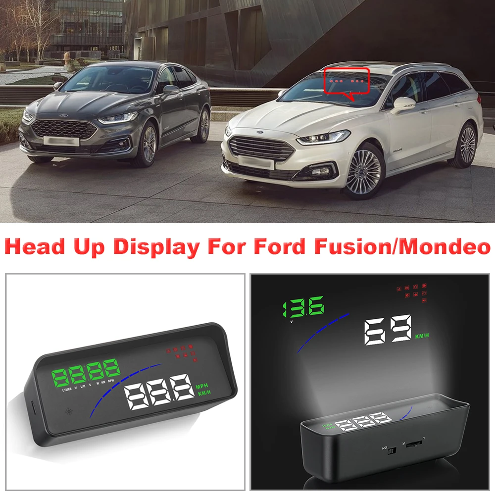 

For Ford Fusion/Mondeo/Contour 2006-2019 2020 HUD Head Up Display Car Electronic Accessories Safe Driving Screen Plug And Play