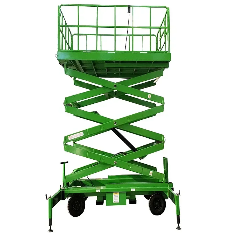 10m Scissor Lift Platform Aerial Lift Elevator Electric Ladder Scissor Lifts 8m Mini Hydraulic Self-Propelled Lifting Table 16ft