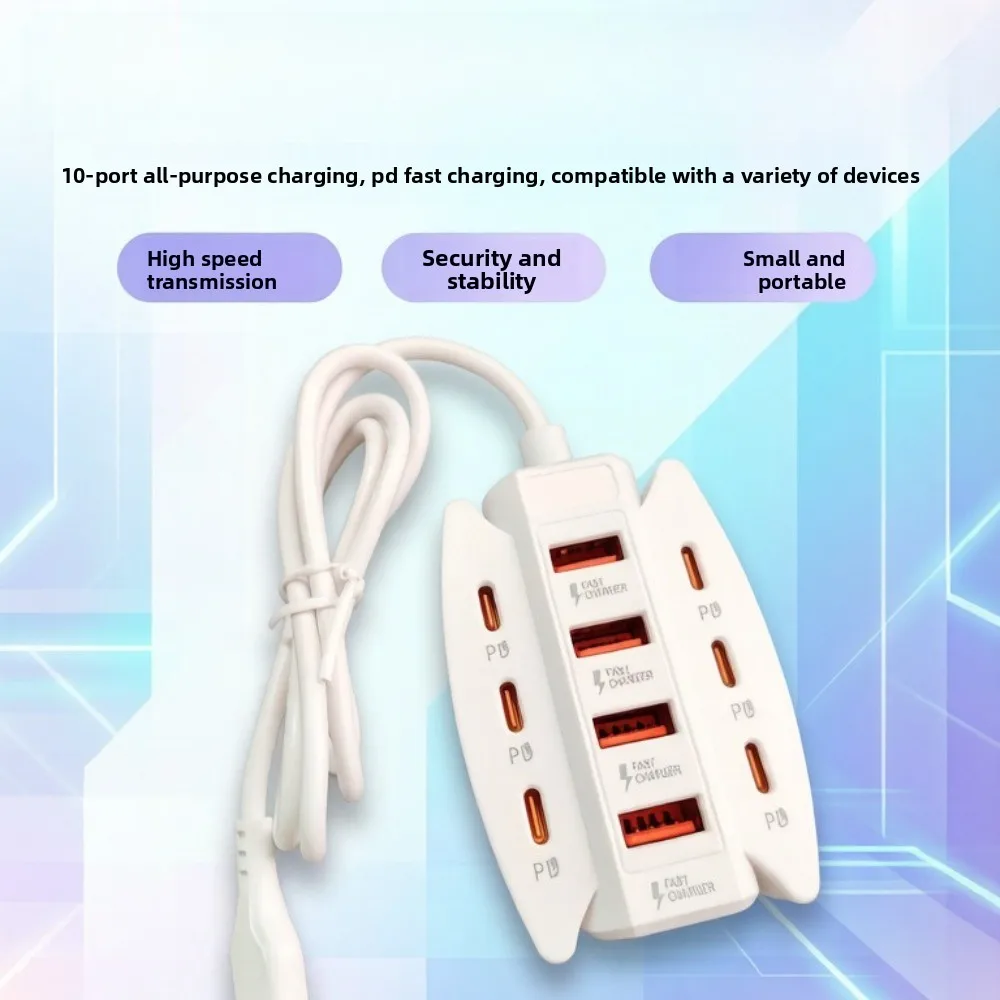 1-to-10 extender, 4U+6PD multi-port external hub/distribution device, USB 3.0 multi-port expansion dock