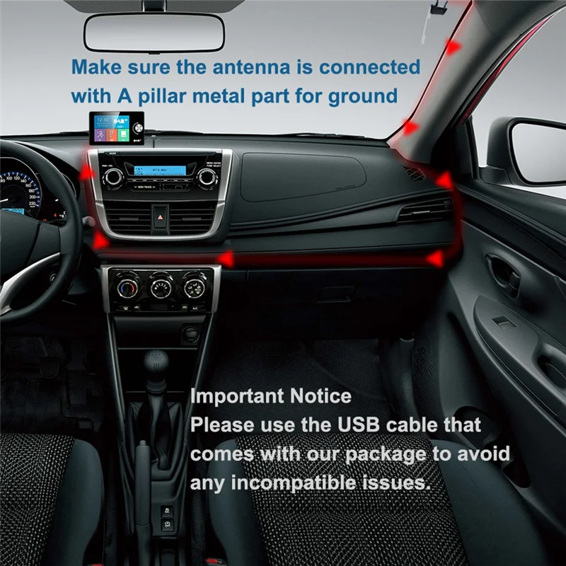 -A20Z DAB Radio Receiver In Car With Screen Stereo Sound Digital Signal Antenna Broadcast Adapter FM Transmitter