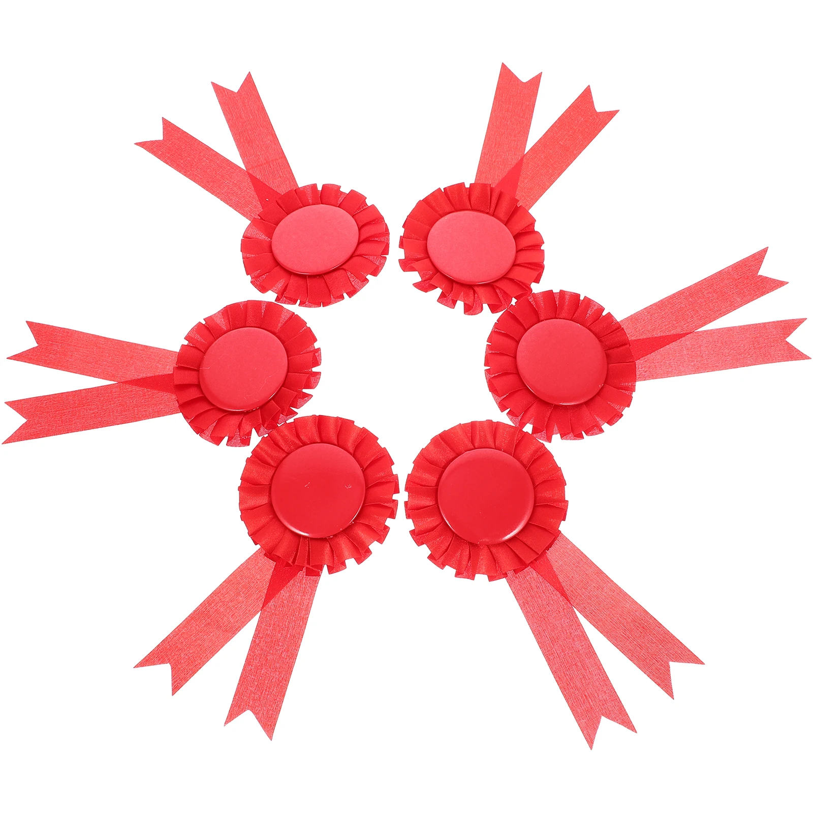 

20pcs Badge Blank Name Badge Handicraft Red Achievement Ribbons Satin Diy Decorative Badges Handicraft Party Supplies Creative
