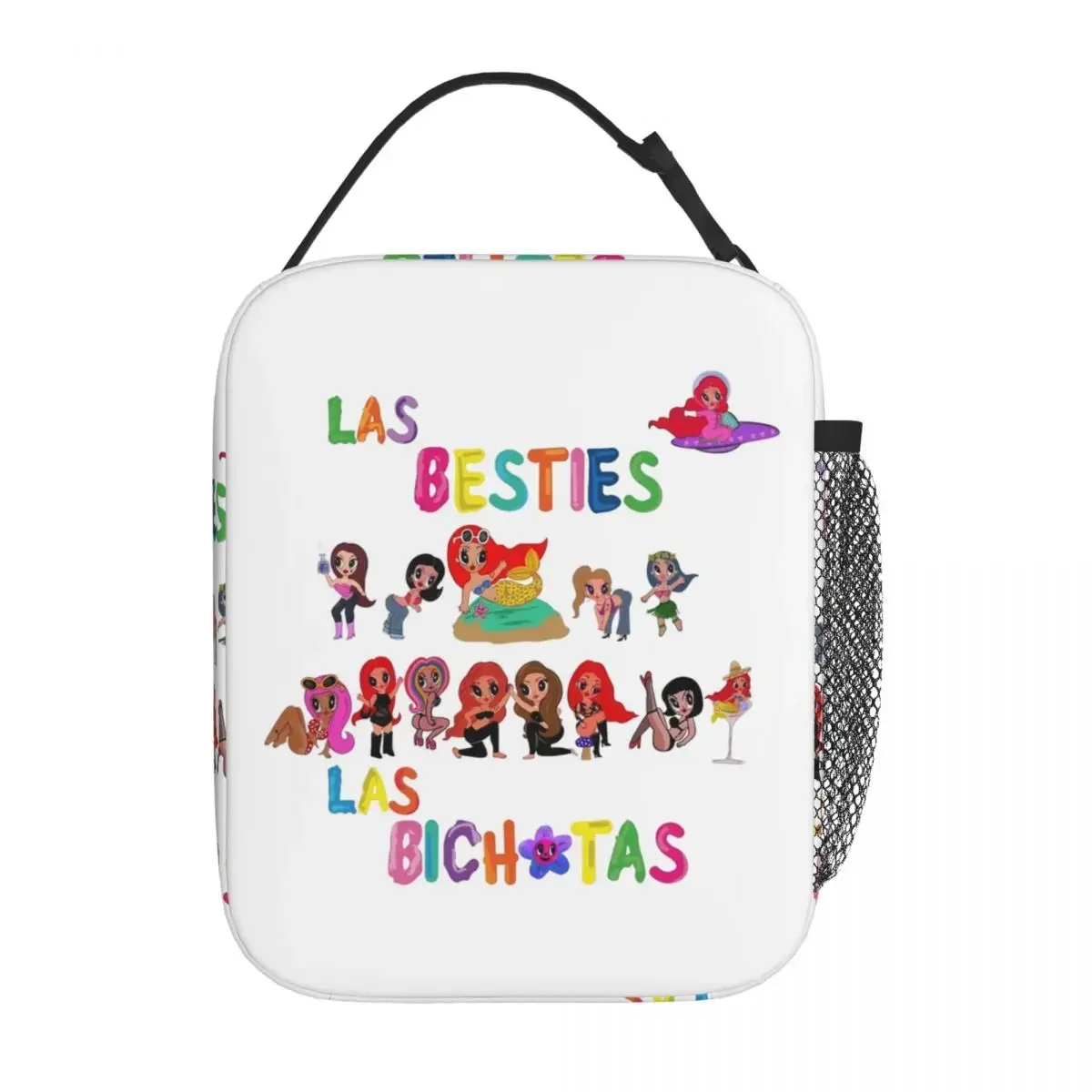 BESTIES Karol G Lyrics Insulated Lunch Bags Bichota Food Bag Portable Cooler Thermal Lunch Boxes For Travel