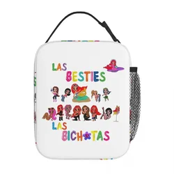 BESTIES Karol G Lyrics Insulated Lunch Bags Bichota Food Bag Portable Cooler Thermal Lunch Boxes For Travel