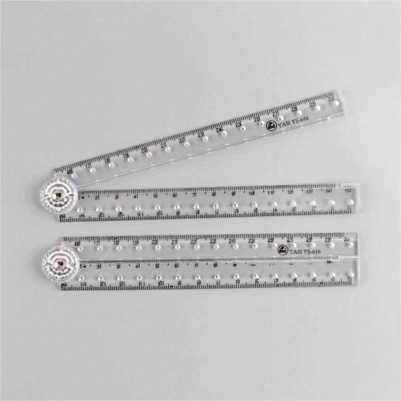  Clear Folding Rulers, Drawing Ruler Clearly Centimeters Scale, Measuring length 0-30cm (0-12Inch) for Student Teacher