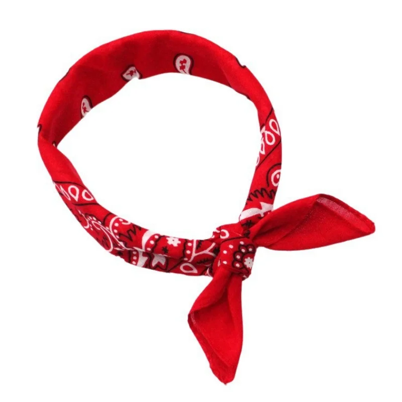 1 قطعة للجنسين تقليد القطن البوليستر Harajuku مطبوعة الأميوبا وشاح مربع المألوف الهيب هوب الكاجو زهرة الهيب هوب الحجاب