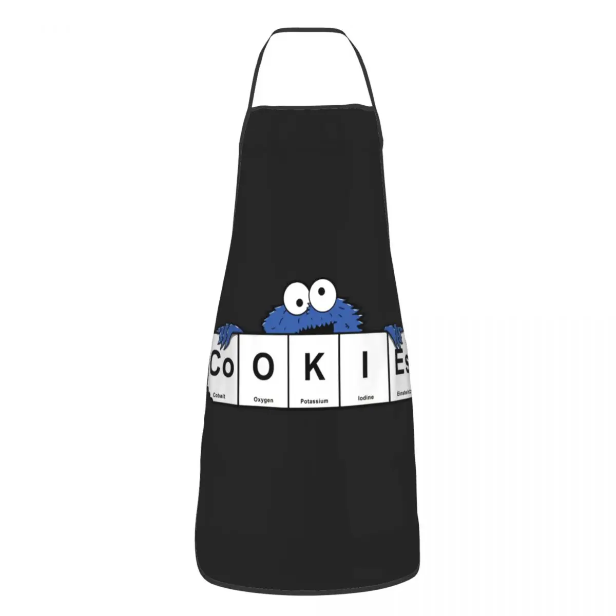 Custom Funny Cookie Monster Bib Apron Women Men Unisex Kitchen Chef Sesame Street Tablier Cuisine for Cooking Baking Painting