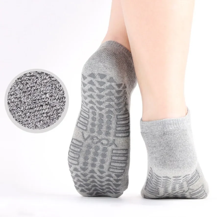 Thick Yoga Anti-slip Socks Women Backless Silicone Non-slip Sock Ladies Ventilation Ballet Dance Gym Fitness Pilates Cotton Sock