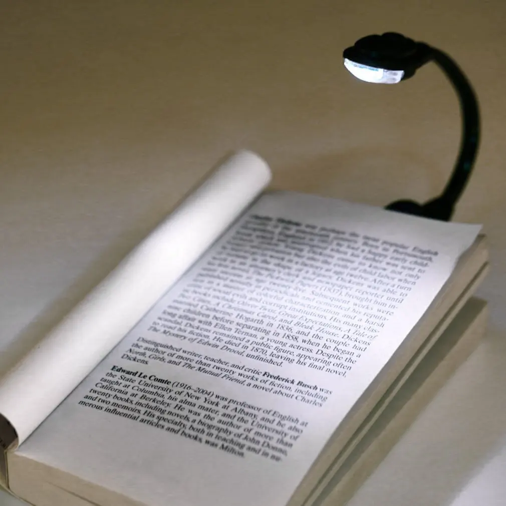 Mini Draagbare Student Slaapzaal Verlichting Clip-On Zelfverdediging Zaklamp Boek Licht Laptop Witte Led Boek Leeslamp