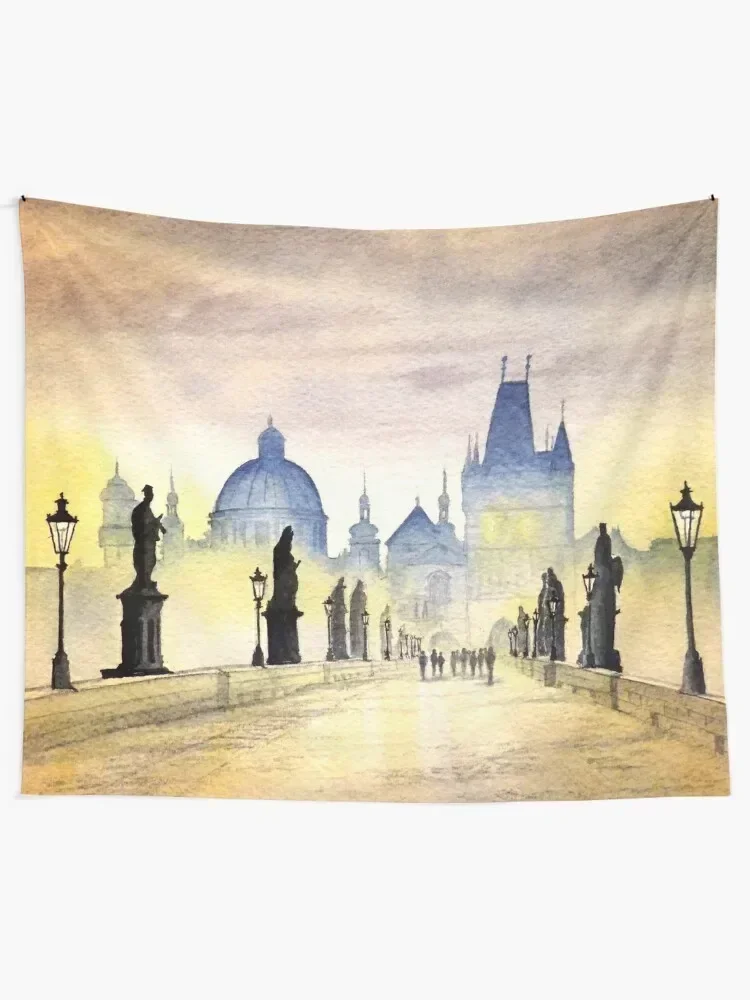 Charles Bridge Prague - Evening Strollers Tapestry Wall Carpet Bedroom Organization And Decoration Decor For Room Tapestry