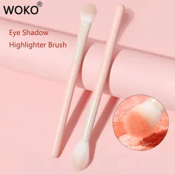 New Pink Slope Eyeshadow Brush Flame Highlighter Brush Fiber Hair Fluffy Eyeshadow Crease Blending Eye Contour Makeup Tool