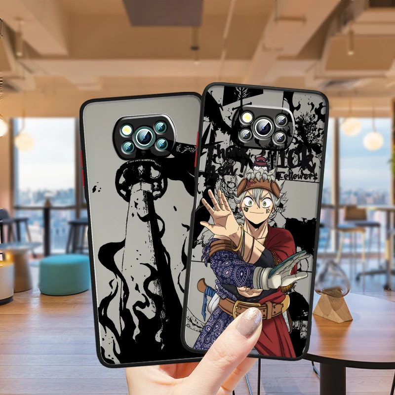 

Black Clover Cool Anime Comic Frosted Translucent For Xiaomi Mi Poco X5 X4 X3 M6 M5S M5 M4 M3 F5 F4 F3 F6 Pro 5G Soft
