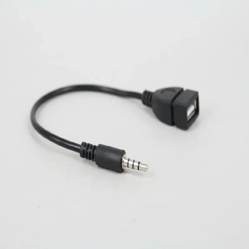 3.5mm Black Car AUX Audio Adapter Cable To USB Audio Cable Car Electronics for Play Music Audio Cable USB Headphone Converter