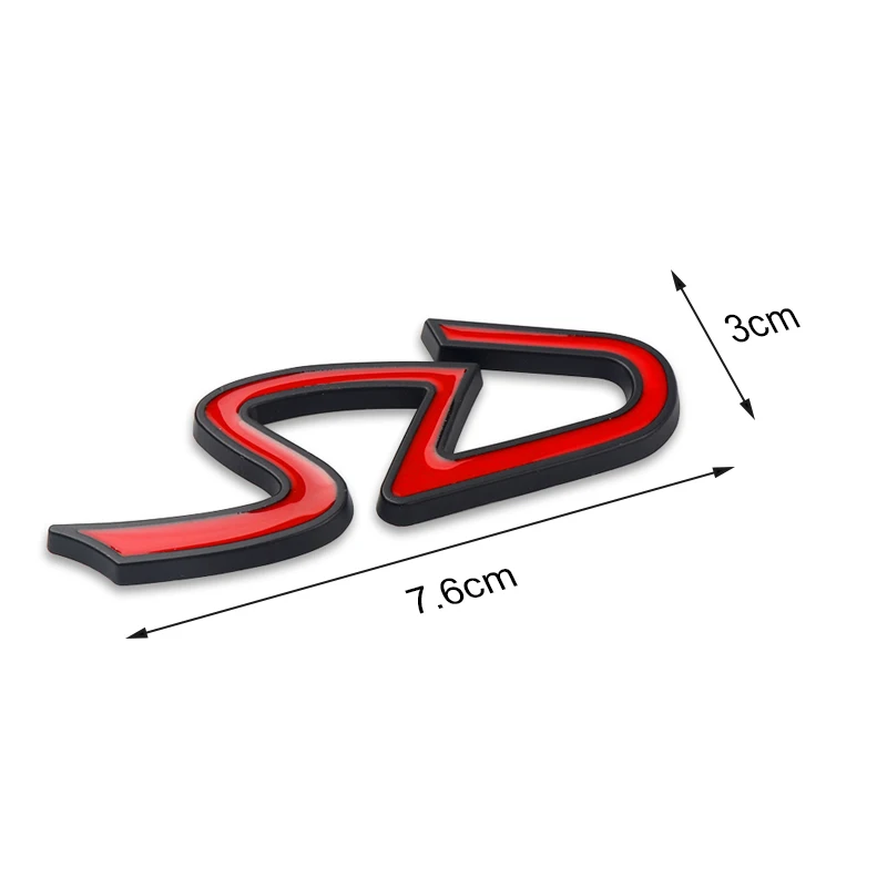 3D 금속 SD 배지 엠블럼 자동차 스타일링 바디 트렁크 장식 스티커 데칼, 미니 쿠퍼 S R55 R56 R60 R61 F55 F56 F60 R50 R53