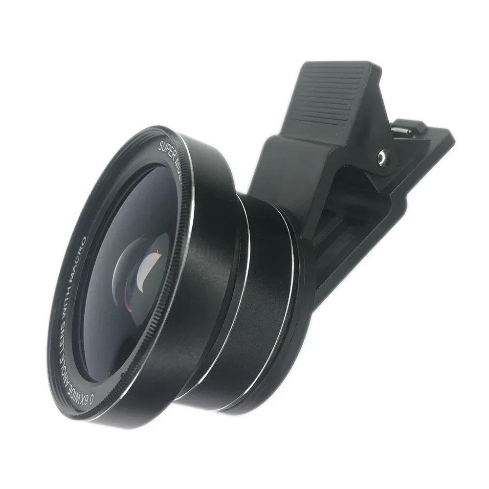 Mobile Phone Lens 0.6X Wide Angle Len & 15X Macro HD Camera Lens 2 Functions Universal For IPhone Android Phone Huawei