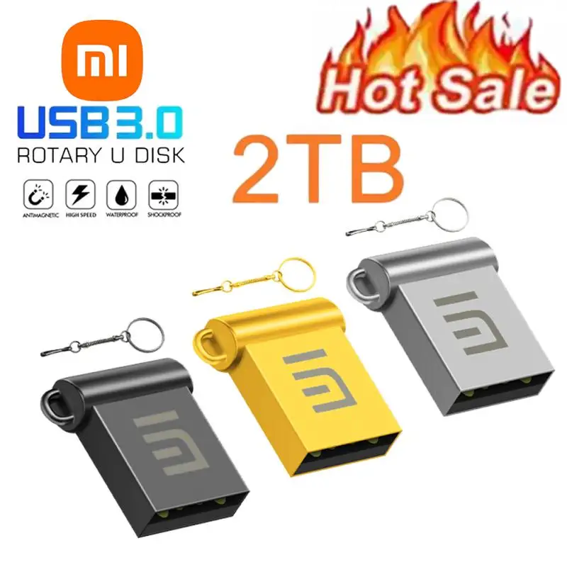 MIJIA Xiaomi Pen Drive 2 TB USB 3.0 Flash Metal Drive 1TB Large Capacity High-Speed Transfer Storage Waterproof Memory U Disk