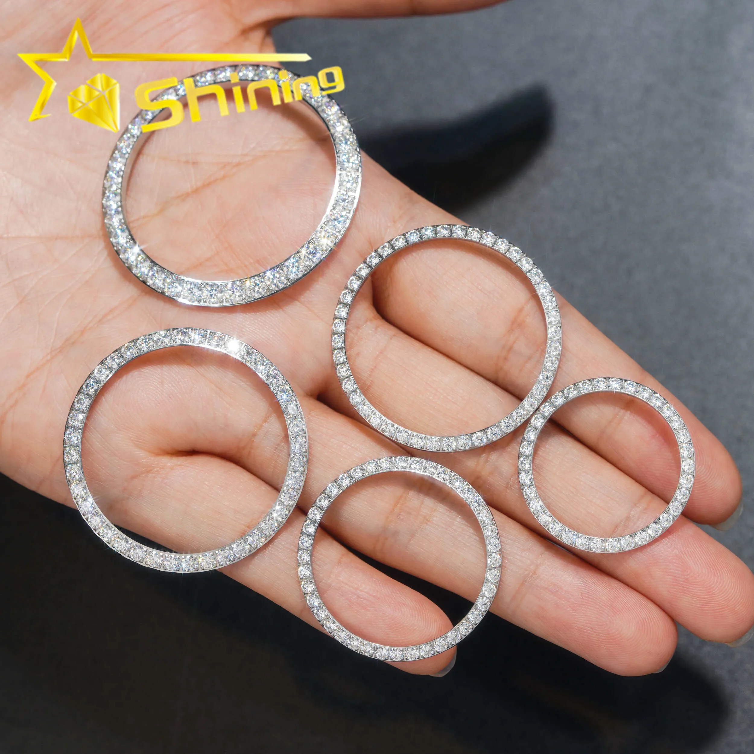 

Hot sale 36mm/41mm/26mm/31mm/34mm Watch bezel Bussdown Iced Out VVS Moissanite Bezel for watches Large Stock Ready To Ship