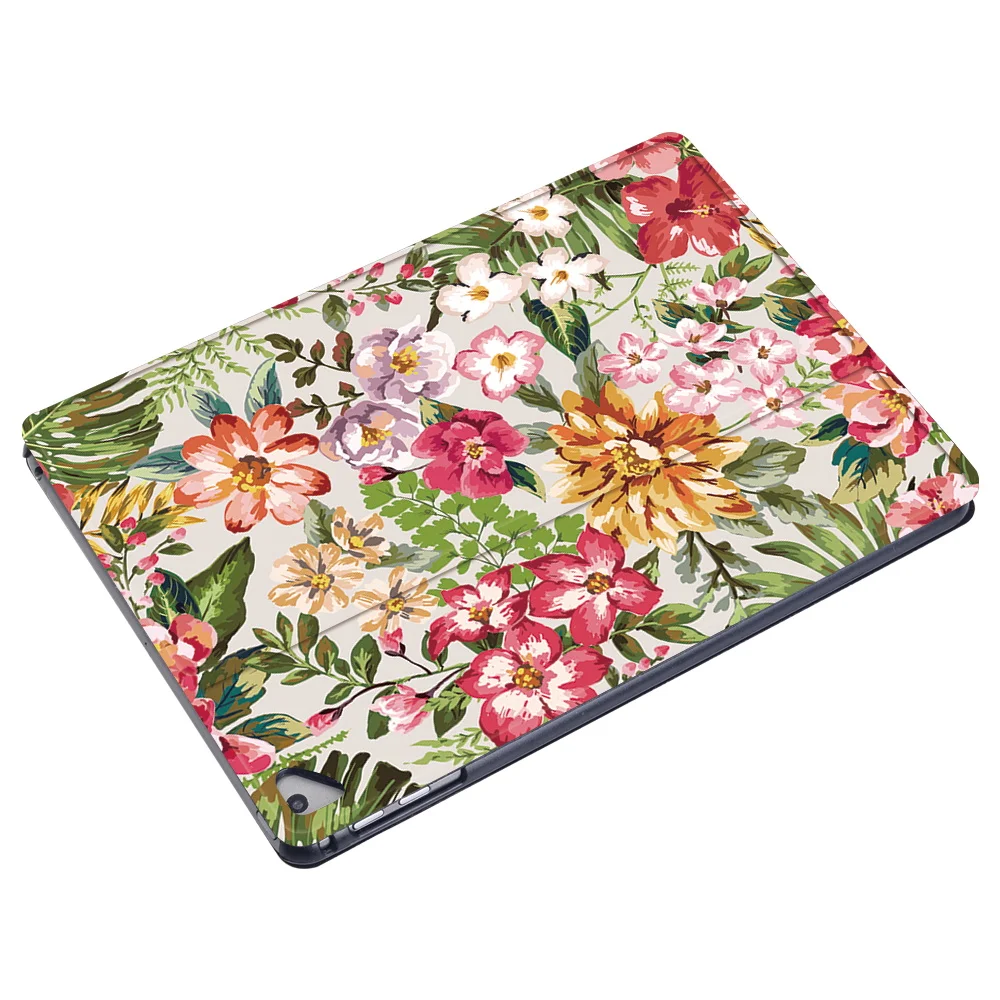 2022 Air 5 Case dla Apple IPad Air 1 2 9.7 "/Air 3 10.5"/Air 4 10.9 "Flower Print Anti-fall Stand skórzany Tablet pokrowiec ochronny