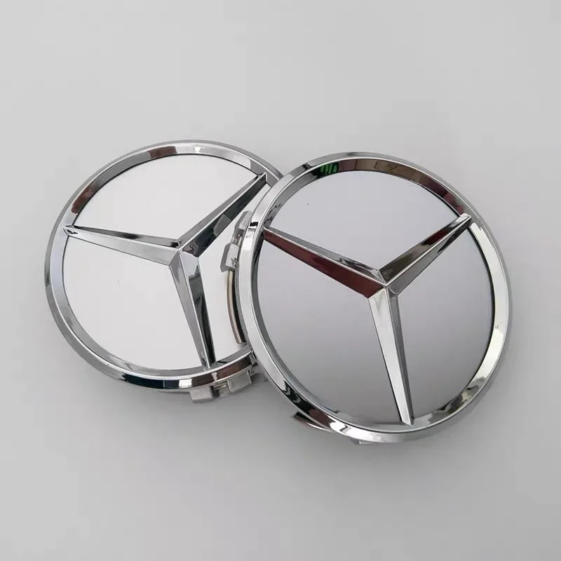 4pcs/Set 75MMFor Mercedes Benz AMG W203 W206 W220 W205 W211 W212 Car Wheel Center Hub Caps Benz Emblem Tire Rim Covers