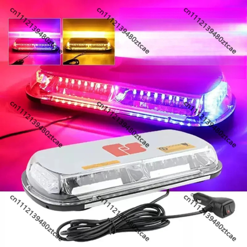 Magnetic LED Strobe Warning Light for Car & Truck,12‑24V Super Bright Roof Beacon for Engineering Use