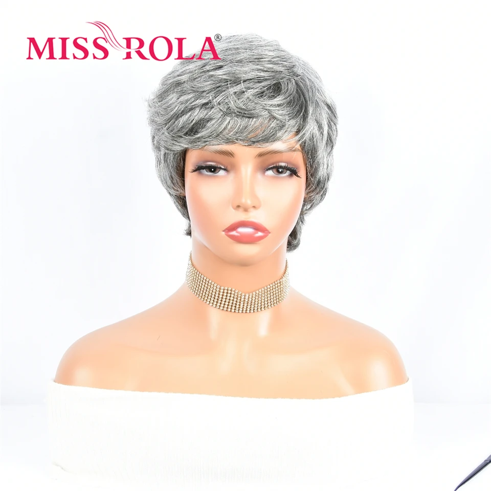 Miss Rola Brazilian Highlights Grey Machine Made Wig