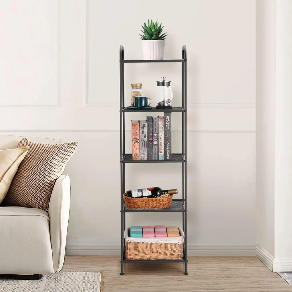 MAX Houser Storage Rack with Shelf,Industrial Style Extendable Plant Stand, Standing Shelf Units for Kitchen, Bathroom