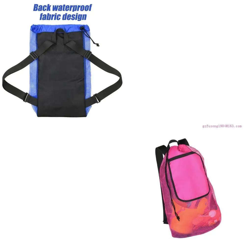 

Песочная сумка для плавания купание шнурки рюкзак для хранения пляжа сетчатая сумка спортивная сумка d5qd