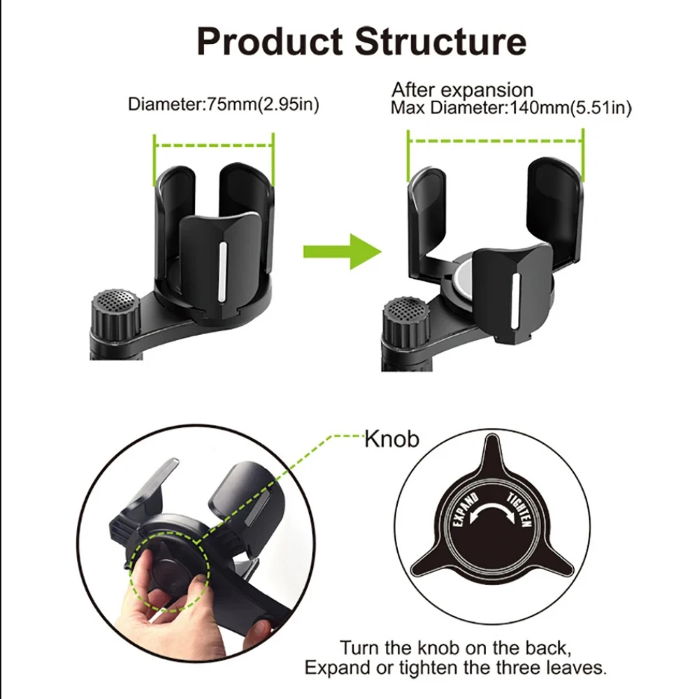 자동차 컵 거치대 트레이, 360 도 회전 트레이 테이블, 자동차 음식 테이블, 조정 가능한 음료 거치대, 자동차 액세서리