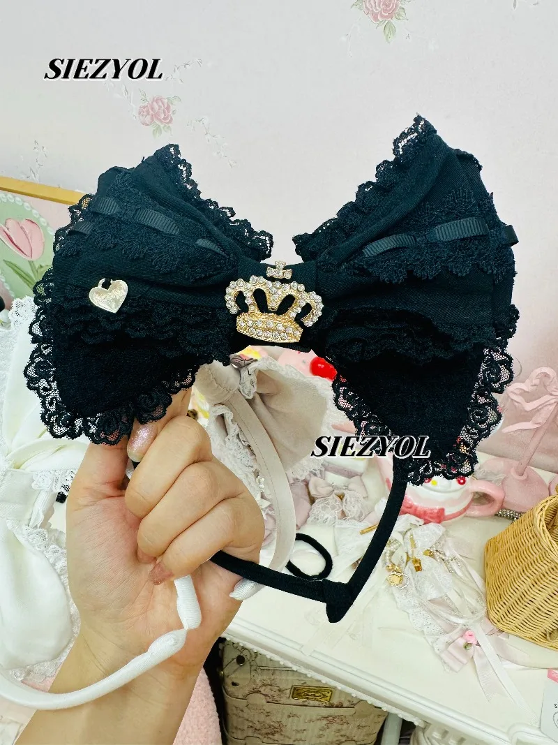 accessoires-pour-cheveux-kawaii-style-japonais-doux-et-mignons-pour-filles-couronne-kc-grand-nœud-en-dentelle-bandeau-polyvalent-coiffe