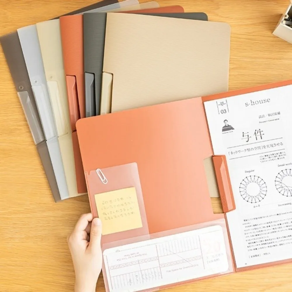 

A4 File Folders Plastic Versatile File Contract Folders Organize Artifacts Portable Test Paper Storage Tool