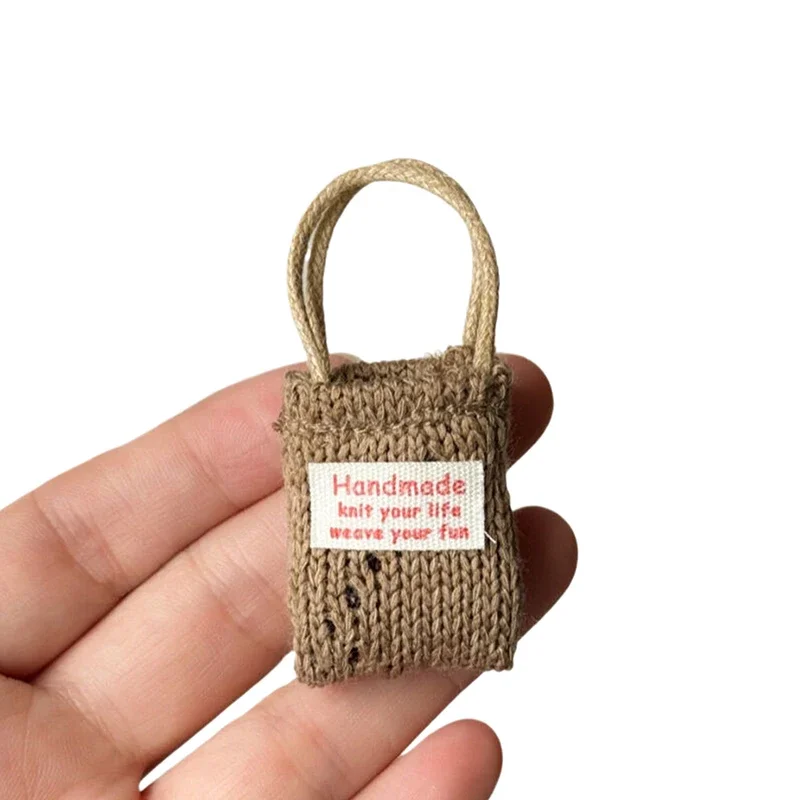 Doll Simulation Knitting Shoulder Bag Crossbody Bag For 15-17cm Doll Mini Bags Plush Dolls Clothes Accessories