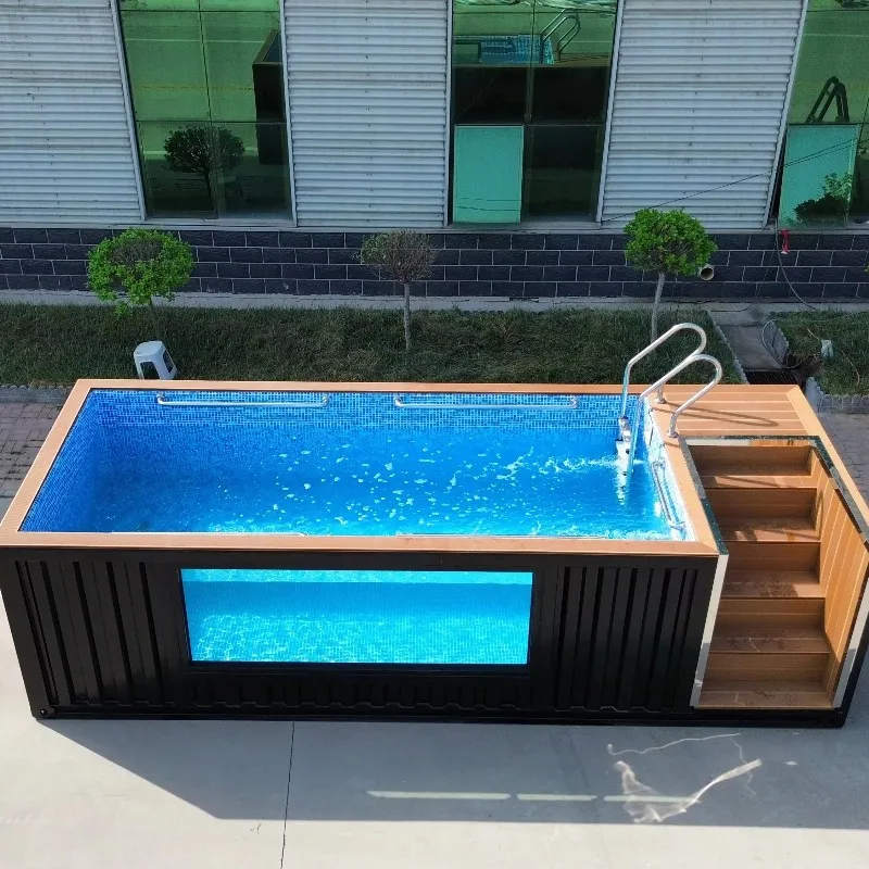Outdoor Container Pool Modern Luxury Swimming Pool System for Villa Resort Leisure and Landscape Projects