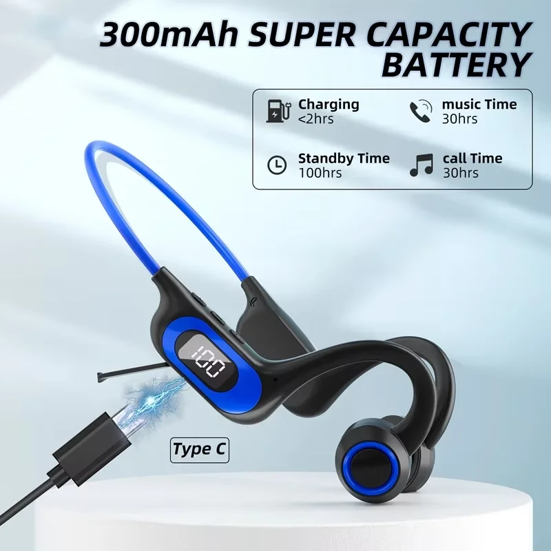 Gran oferta G3 auriculares de conducción ósea Bluetooth 5,3 auriculares deportivos inalámbricos de oído abierto IPX6 impermeables para correr gimnasio entrenamiento