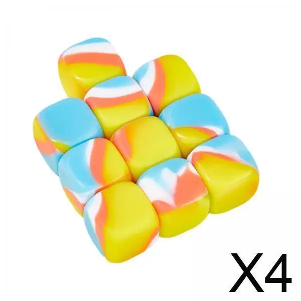 

Silicone Blank Dice Set 16mm Rounded Cubes for Board Game Teaching Math and Family Fun