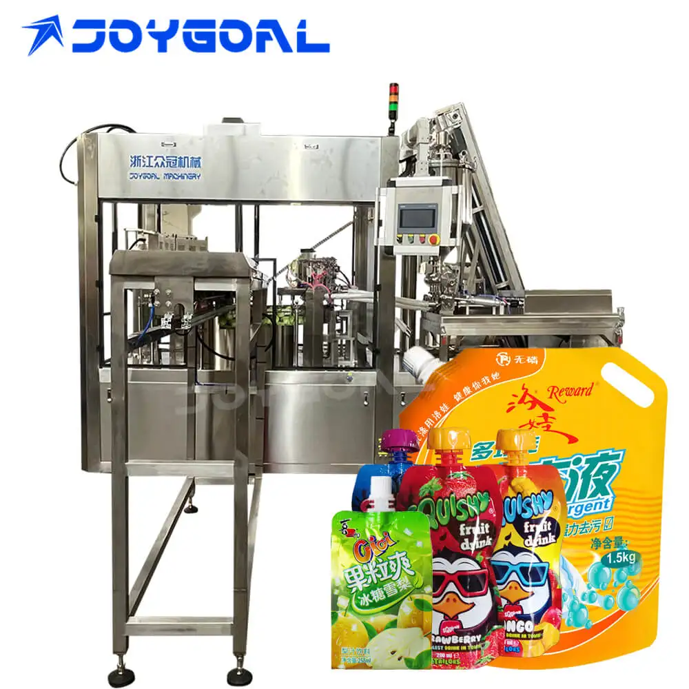 Rotary Fully Automatic Plastic Vacuum Packing Machine Bag-Feeding Pouch Filling Equipment for Food Packaging Made China