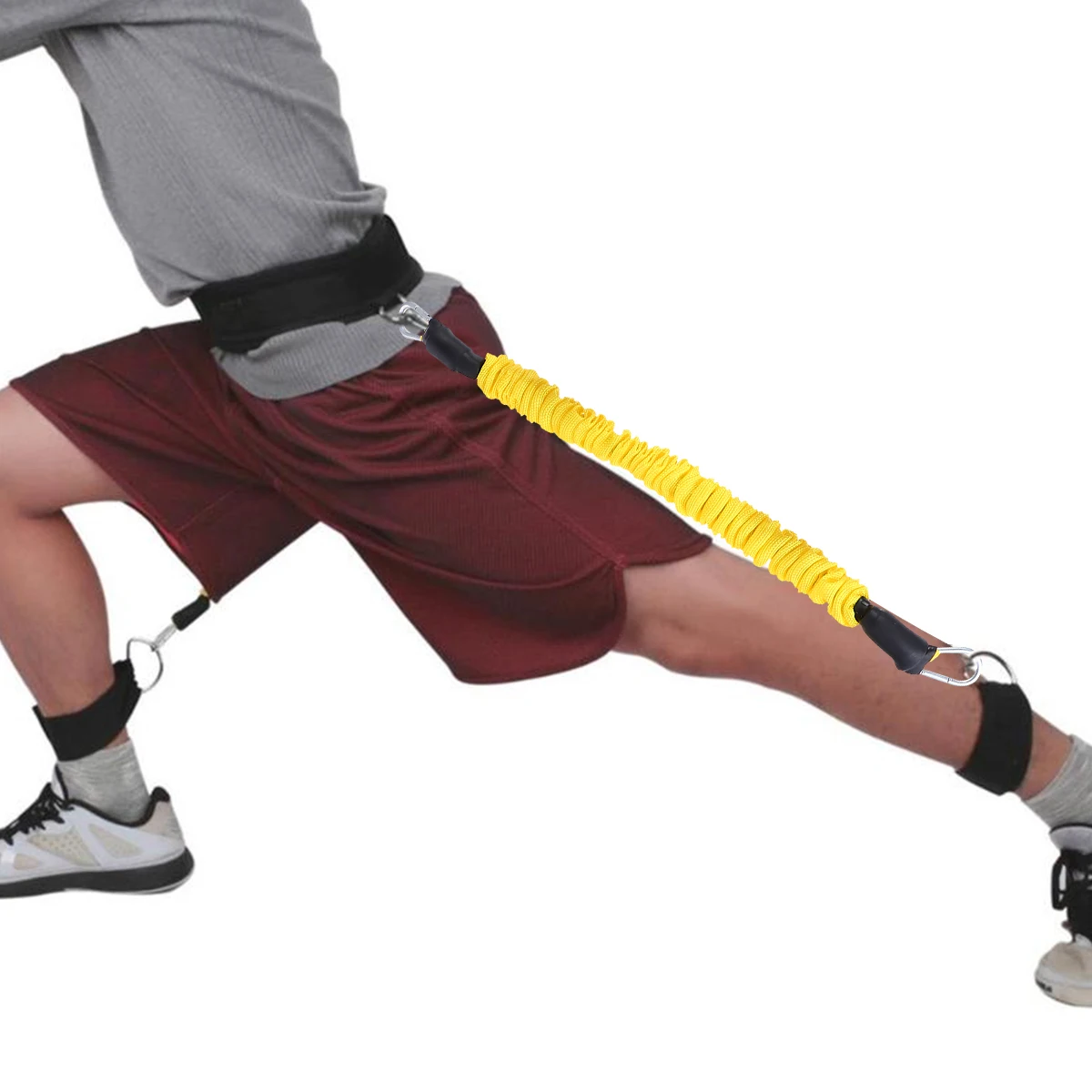 

1 set Adult Fitness Tensioner Bouncing Trainer Resistance Bands Deep Squat Pulling Rope Durable Lightweight Leg Muscle Exerciser